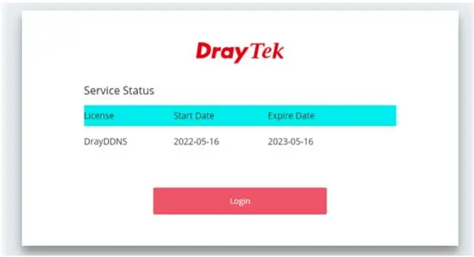 DrayTek Vigor 167 VDSL2 35b and ADSL2+ Modem - license has been activated