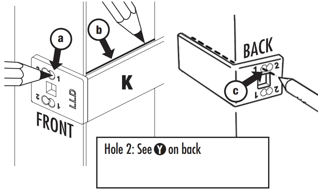 D D Technologies MagnaLatch Gate Latch Child Safety Gate Lock - Mark drill hole location