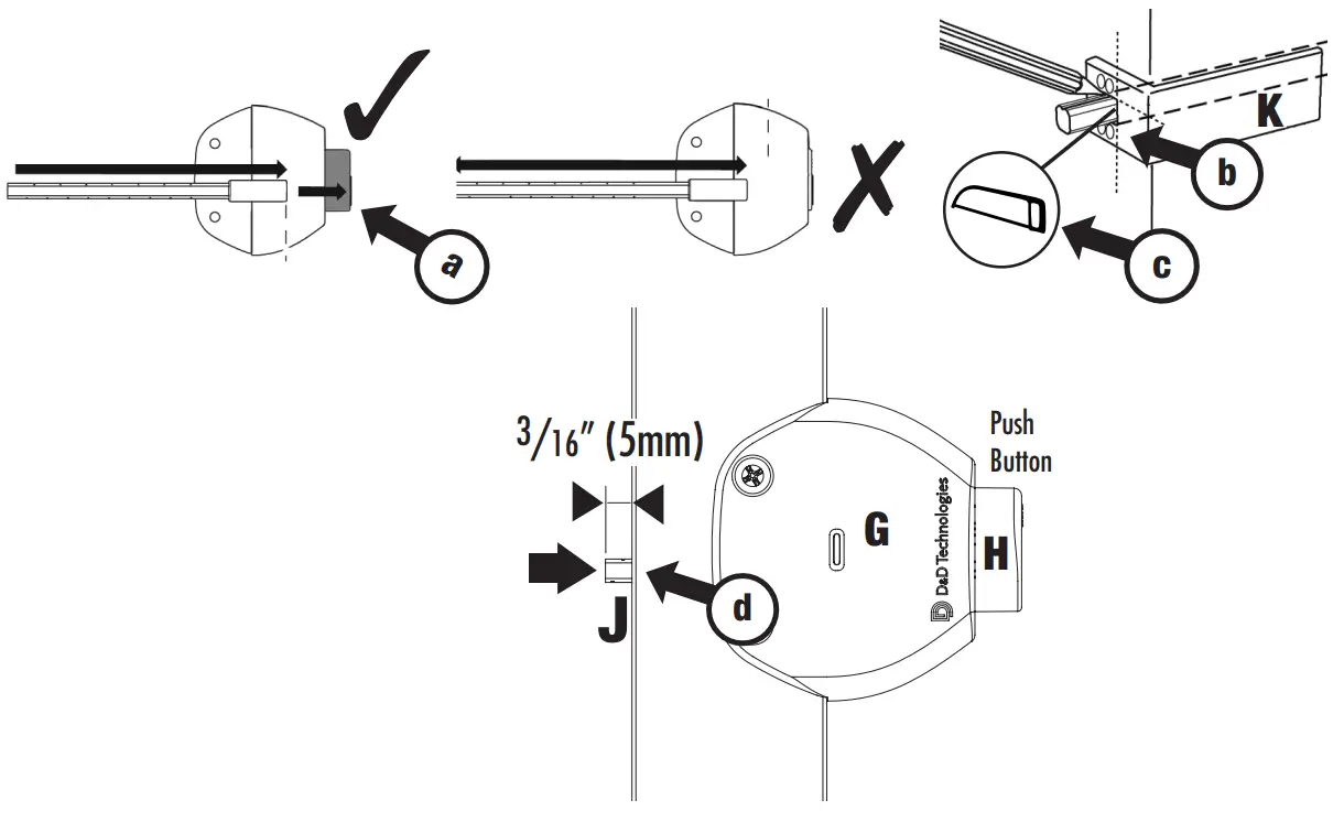 D D Technologies MagnaLatch Gate Latch Child Safety Gate Lock - outwards