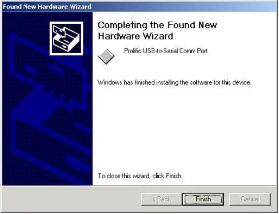 DIGITUS DA-70155-1 To Serial Converter - Click Finish