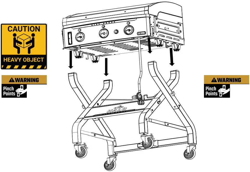 HALO HZ 1002 XNA 3 Burner Propane Griddle - Parts 11
