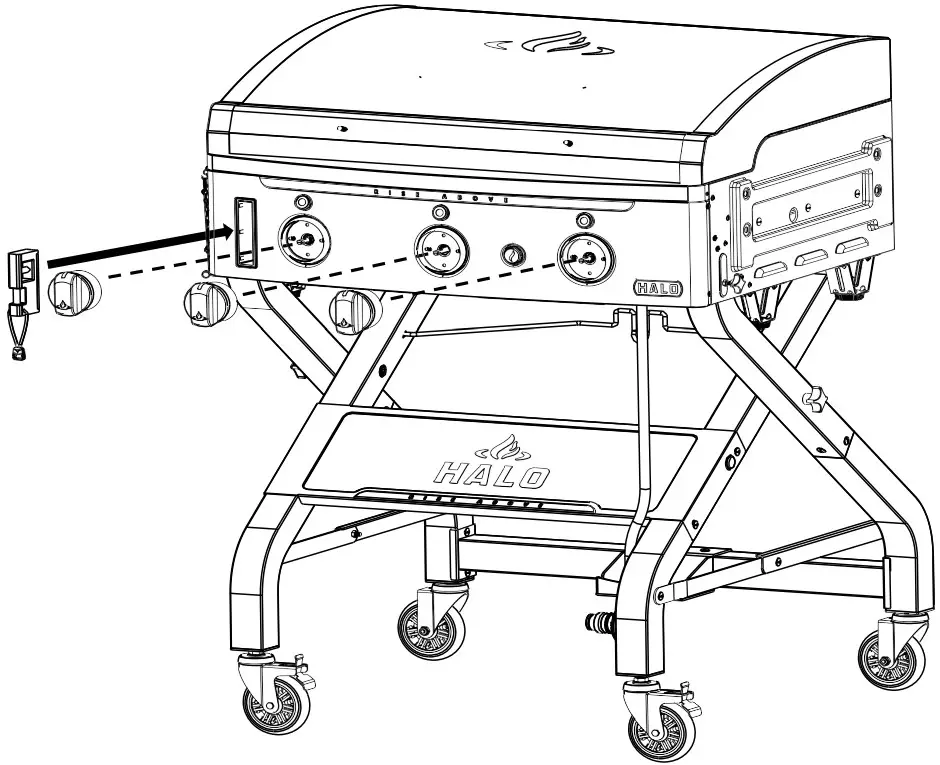 HALO HZ 1002 XNA 3 Burner Propane Griddle - Parts 12