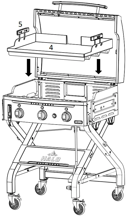 HALO HZ 1002 XNA 3 Burner Propane Griddle - Parts 14