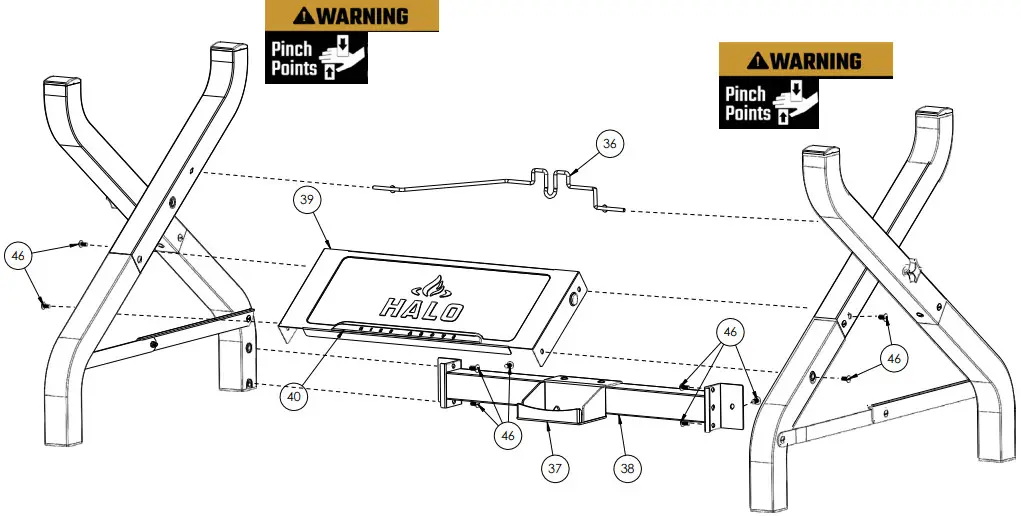 HALO HZ 1002 XNA 3 Burner Propane Griddle - Parts 8