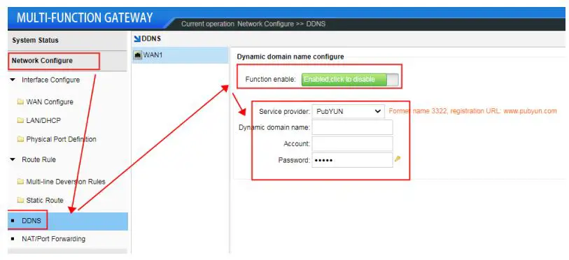 xonTel XT-1500AC Access Controller User Manual - DDNS
