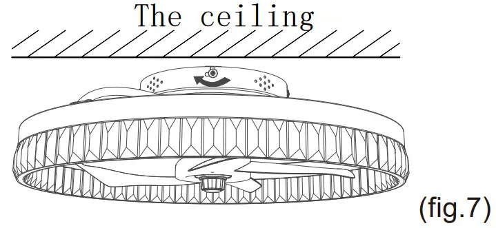 PSHRFANST B09X2ZVQ4V Ceiling Fan Light - Rotate the ceiling