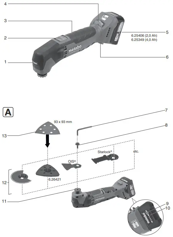 metabo PowerMaxx MT 12 Cordless Multi Tool - fig 1