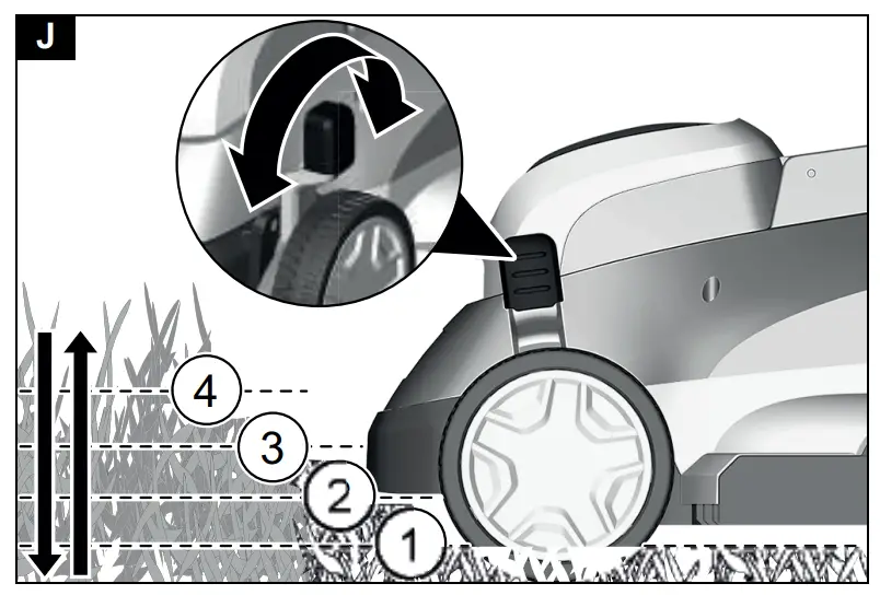 Lifting or tipping the lawnmower during operation 