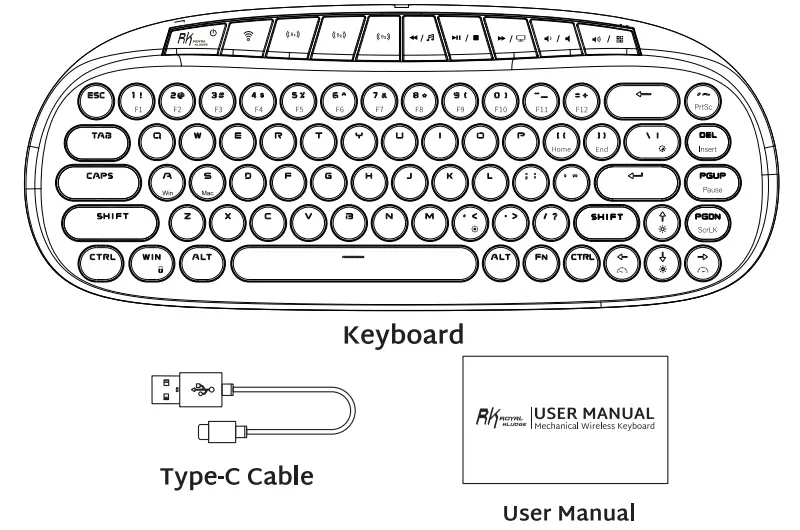 RK-ROYAL-KLUDGE-RK838-Mechanical-Wireless-Keyboard-FIG-1