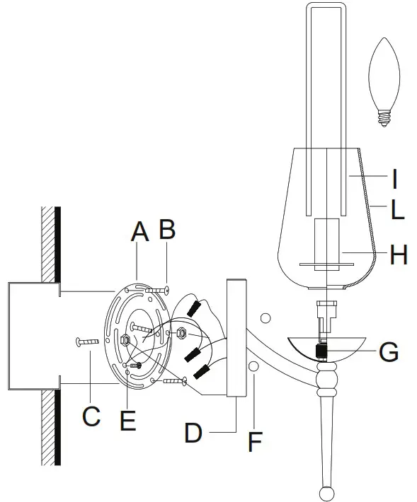 Golden Lighting 1210 1W TWP Regent 1 Light Textured White Plaster Wall Sconce - overview 5
