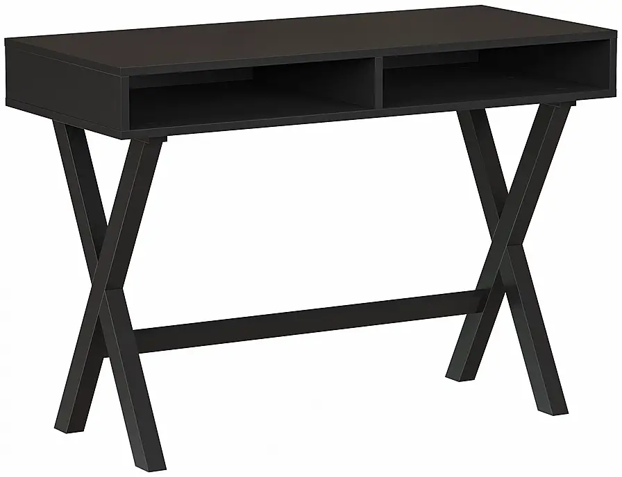 Flash Furniture GC-MBLK61-BK-GG Dolly Rectangle Modern Laminate Home Office Desk