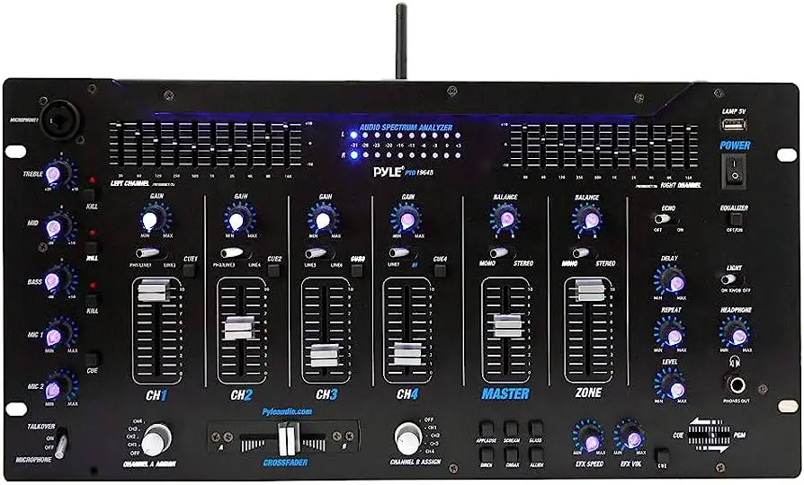PYLE PYD1964B 6-Channel Bluetooth DJ Mixer-product