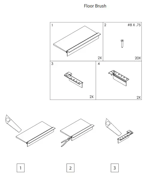 nVent HOFFMAN DFBA1024F Adjustable Floor Brush Kits - fig