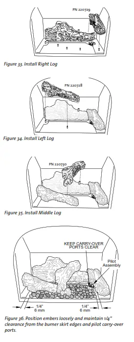 JOTUL GF 300 DV Direct Vent Gas Stove Steel Burner - fig 43