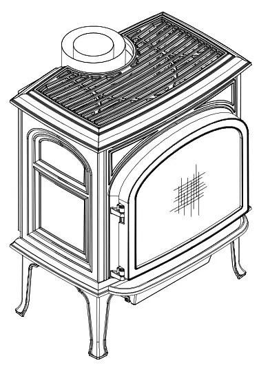 JOTUL GF 300 DV Direct Vent Gas Stove Steel Burner - fig 43