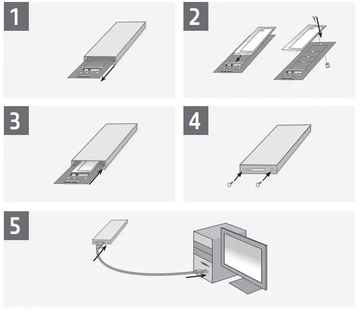 ACT AC1600 USB M.2 SSD Enclosure USB C