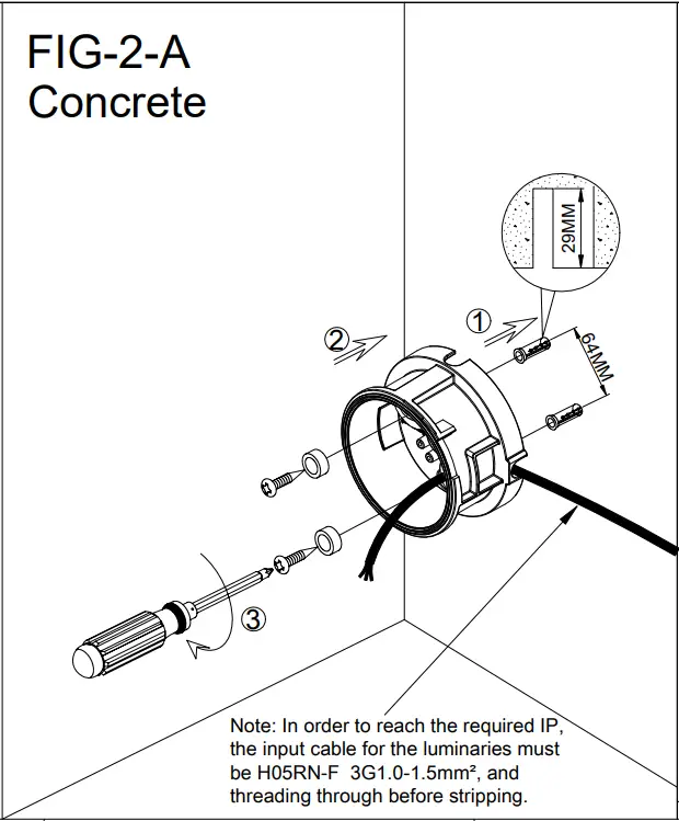 HALCYON EX800 9W Exterior Surface Mount Spot - FIGURE 2