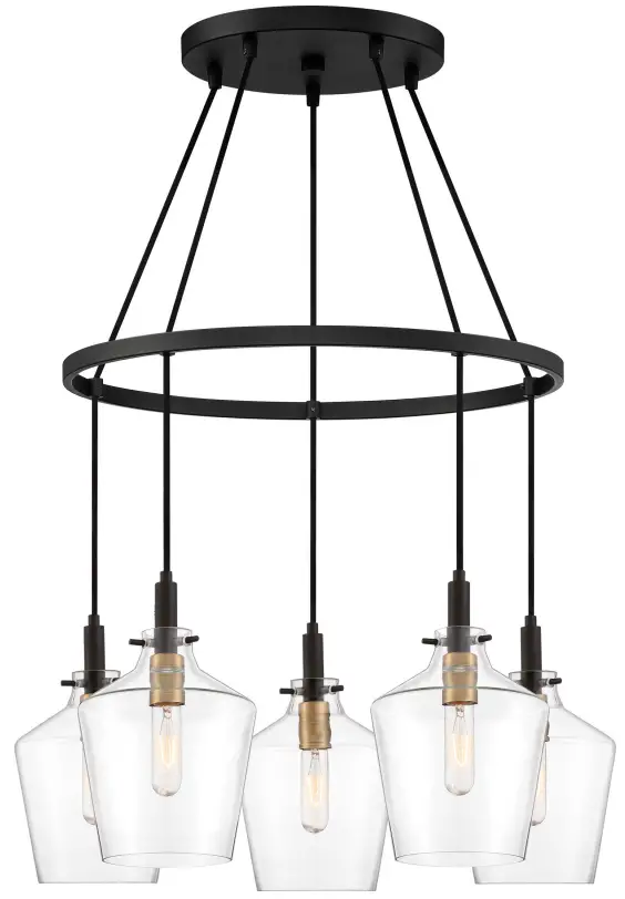 QUOIZEL JUN5005EK June 5 Light Earth Black Chandelier