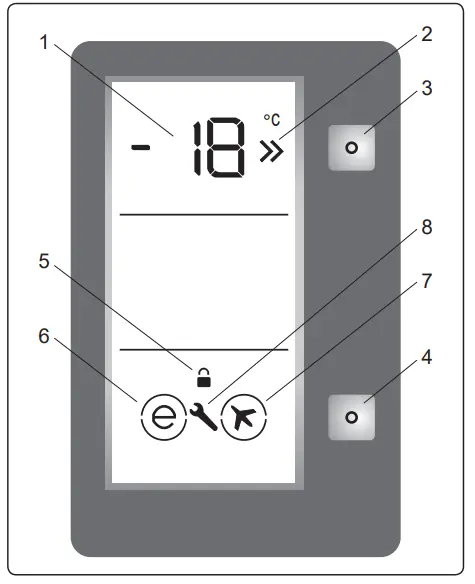 MORRIS R71355NFF Upright Freezer - Control Panel