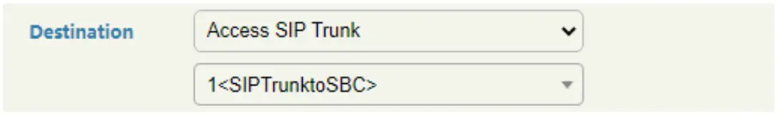 Access SIP Trunk