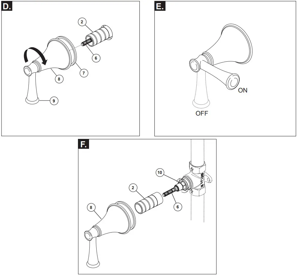 BRIZO T66676-PN Invari Volume Control Trim - clockwise to off position