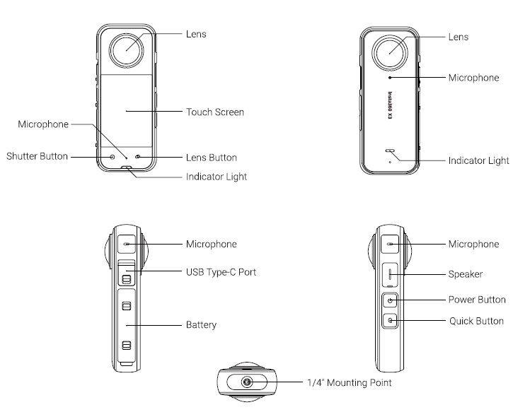 Insta360-X3-Waterproof-Digital-Camera-FIG-1