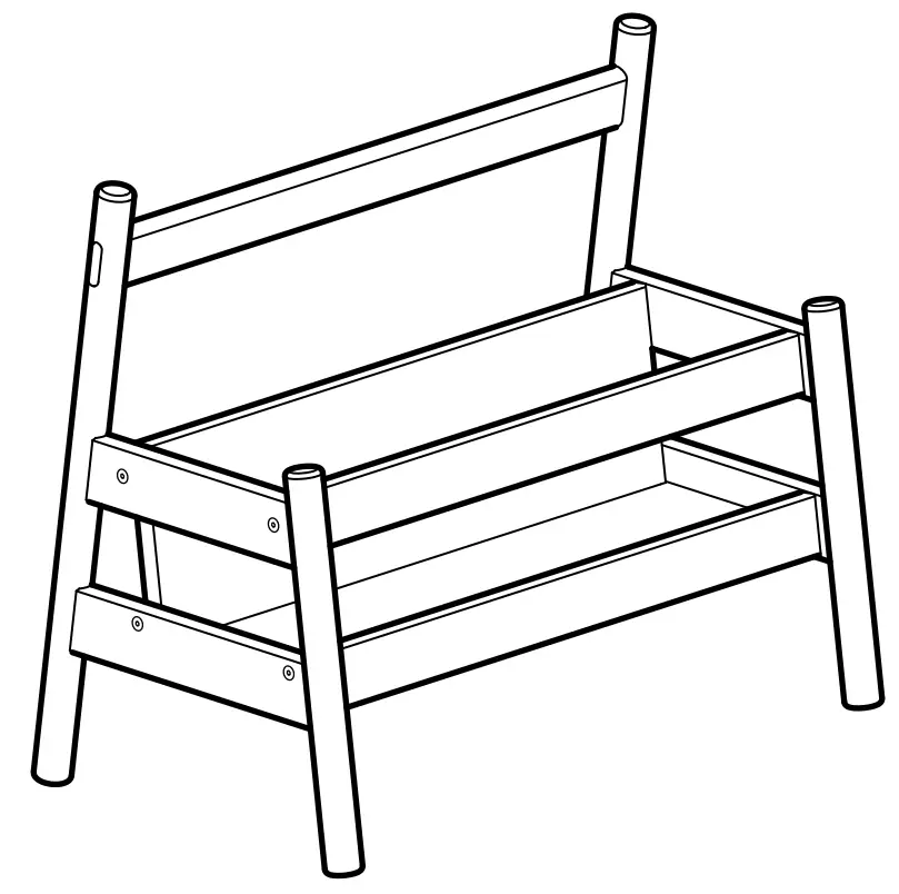 IKEA FLISAT Book Display