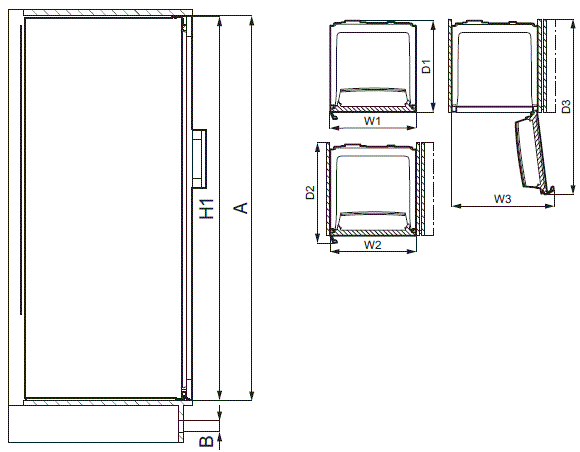 Electrolux-EK282SARWE-Refrigerator-White-Right-fig-2