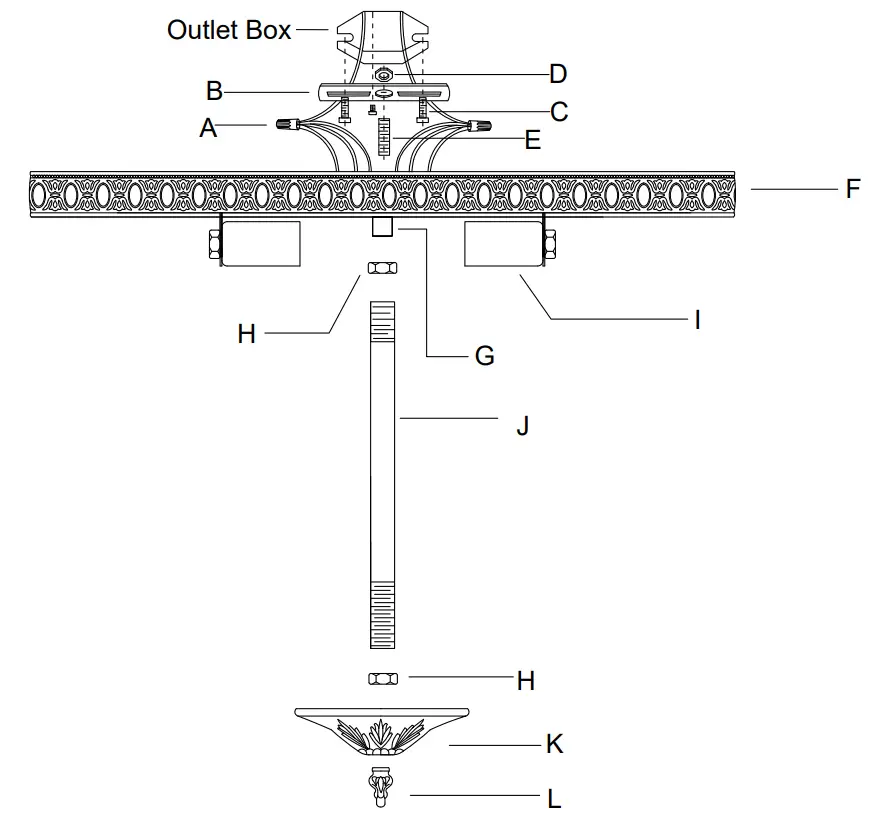 CRYSTORAMA 716-EB-CL-MWP Three Light Ceiling Mount - Part