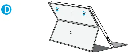 COOLHOOD GSDM1 15.6 Inch Portable Monitor - Installing the stand case 4