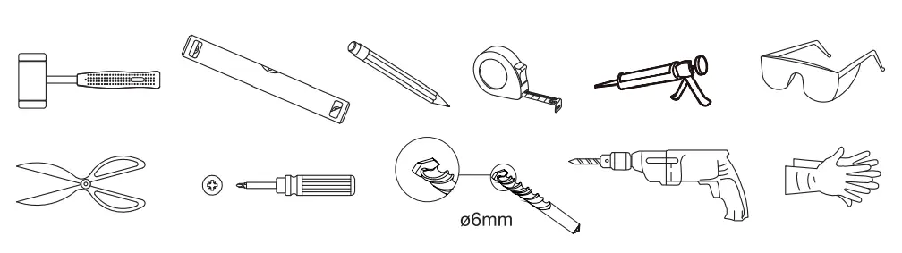 TRITON TN6210 Series Framed Rectangular Sliding Door - Kit 1