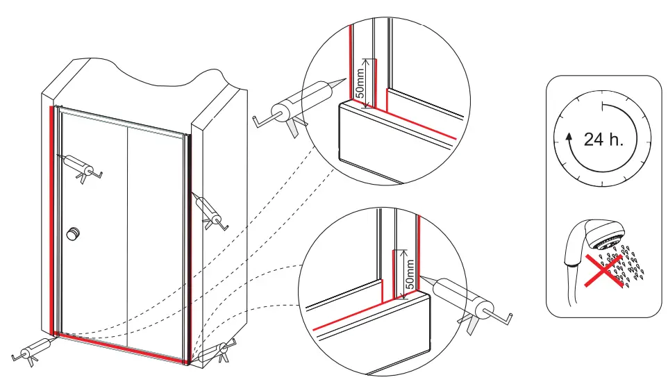 TRITON TN6210 Series Framed Rectangular Sliding Door - Kit 12
