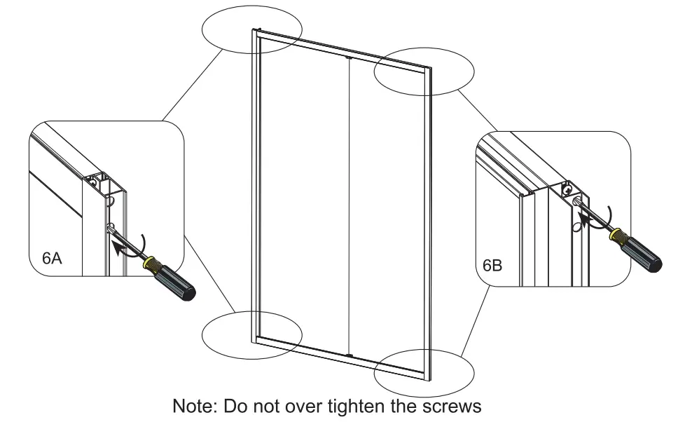 TRITON TN6210 Series Framed Rectangular Sliding Door - Kit 5