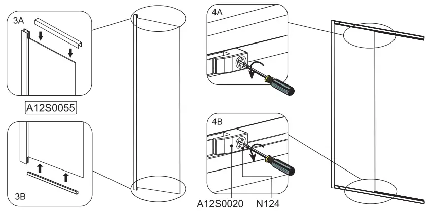 TRITON TN6210 Series Framed Rectangular Sliding Door - Kit4