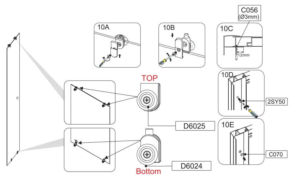 TRITON TN6210 Series Framed Rectangular Sliding Door - Kit8