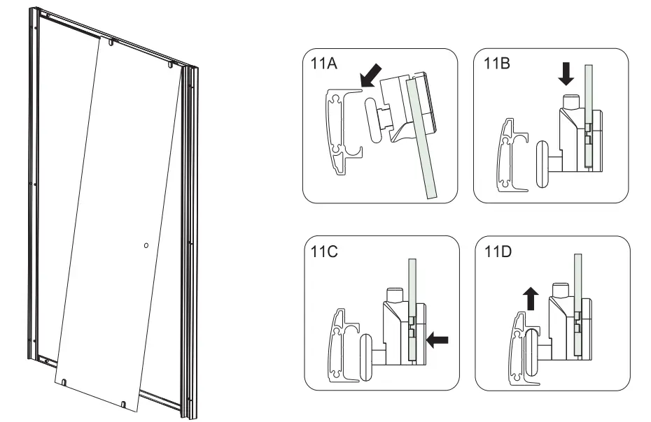 TRITON TN6210 Series Framed Rectangular Sliding Door - Kit9