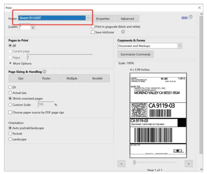 BY-426 Thermal Label Printer 31