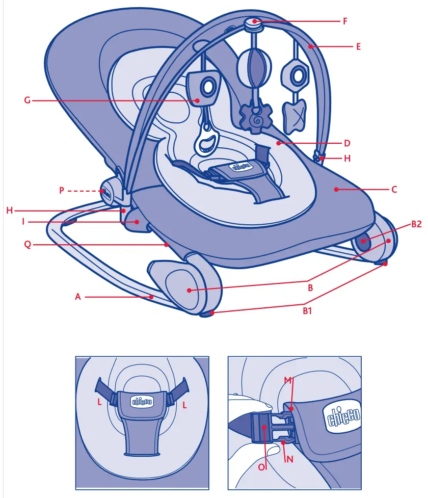 Chicco 00079840770000 Relax Hoopla - parts1
