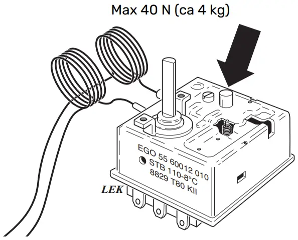EL-150 Water Heater NIBE EL - TEMPERATURE LIMITER