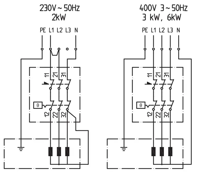 EL-150 Water Heater NIBE EL - diagram