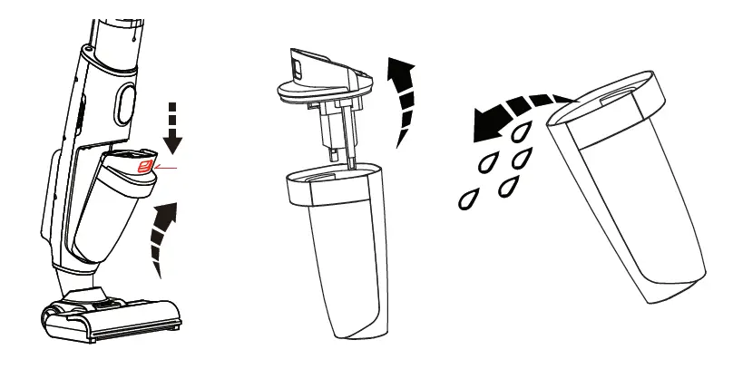 Ecowell B63 QuickClean Cordless Bagless Wet Dry Self Cleaning Vacuum Cleaner 4