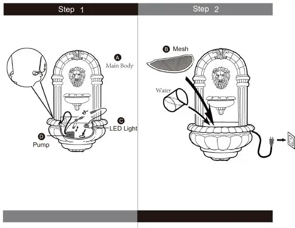 TEAMSON-HOME-201605PT-Peaktop-Lion-Head-Wall-Fountain-with-LED-Light-FIG-5