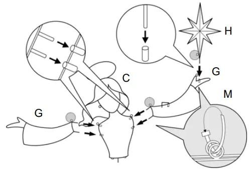 HOME ACCENTS 22RT1222211 Polar Wishes LED Angel with Star - Star to the Head
