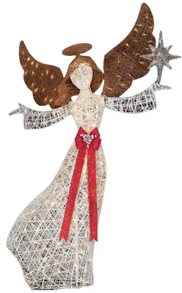 HOME ACCENTS 22RT1222211 Polar Wishes LED Angel with Star