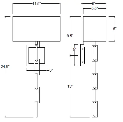 CRYSTORAMA 8682-MK-WH Two Light Wall Mount FIG-1