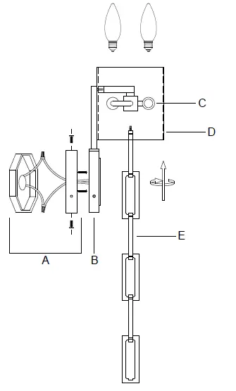 CRYSTORAMA 8682-MK-WH Two Light Wall Mount FIG-2