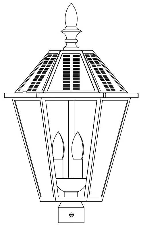 LUTEC 12513LE4-SL-Head LED Solar Post Lantern