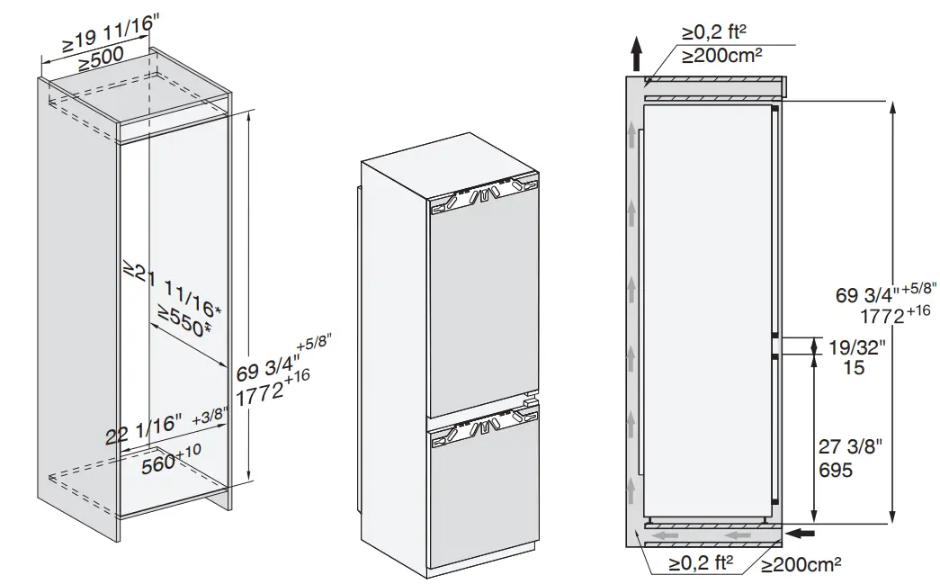 Miele 11 930 740 Bottom Mount Unit - capable