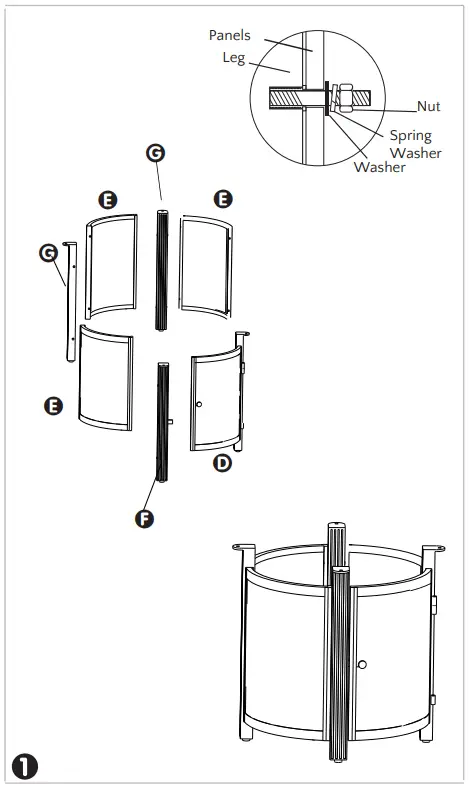 Fire Sense 63692-NG Hedges Round Aluminum Fire Pit - Fig 3