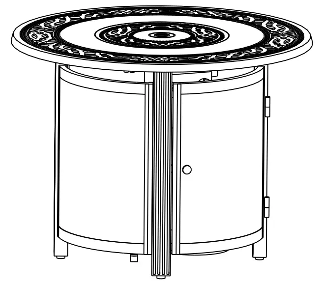 Fire Sense 63692-NG Hedges Round Aluminum Fire Pit